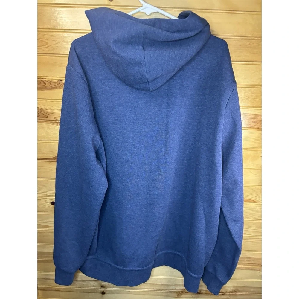 Polo Ralph Lauren Hoodie Men's 2XL Navy Blue Full Zip Hooded Sweatshirt Pockets